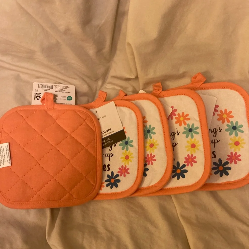 Mainstay potholders things come up Daisy set of five - Picture 5 of 9